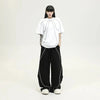 Vintage Wide Leg Çizgili Jogger, önden görünüm — Navra Wear