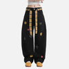 Insulated Seoul Style Curved Knife Bell Leg Denim