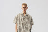 Mens K-Style Floral Loose Lapel Top