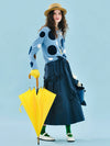 Dot Polka Blue Soft Long Sleeve T-Shirt