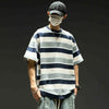 Men's Bar-Print Hip Hop Short Sleeve T-Shirt
