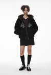 Fur Collar Stitch Cozy Hood