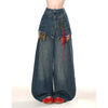 Women Popular Mosaic Bell Leg Denim