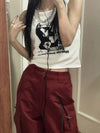 Digital-Age Designed Print Rebel-Cut Tank Top