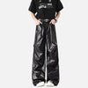 Gothic Moto Wide-Leg Leather
