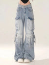 Yıkanmış Jean Pantolon, yakın çekim — Navra Wear