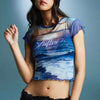 Torn-Vibe Aesthetics Mesh Cyber Turn-Of-Era T-Shirt