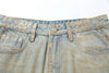Chic Coated Printing Rinse Bell Leg Denim