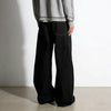 Unisex Black Easy Cut Bell Leg Denim