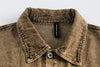 Mustard Multi-Pocket Denim Jacket