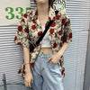 Rose Print K-Vintage Short Sleeve Blouse