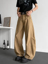 2000s Sleek Khaki Mosaic Cyber Denim
