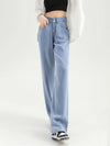 Women Comfort Thin Summer Style High-Rise Denim