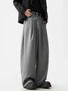 Smoke Pleat Suit Wide-Leg