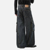 Modern Spliced Bell Leg Utility Denim