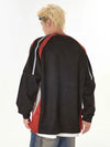 Vintage Patchwork Sweatshirt, yakın çekim — Navra Wear