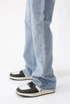 High-Rise Bell Denim Trousers Denim