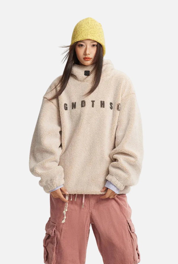 2000s Cozy Oversized Fleece Faux Fur Sweatshirt