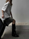 Kuro Knee-Length Denim Shorts