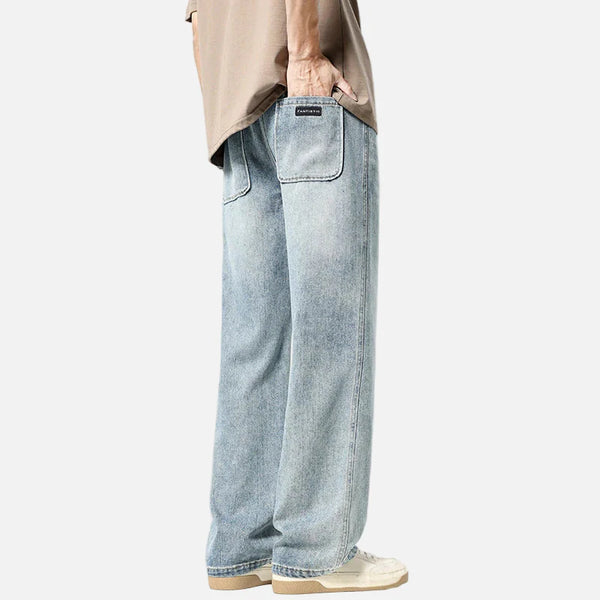 2000s Modern Easy Cut Elastic Waist Denim alternatif görünüm