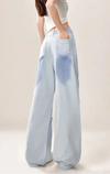 Chic Seoul Mosaic Button Zipper Denim
