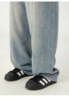Plain Rinse Faded Bell Leg Denim