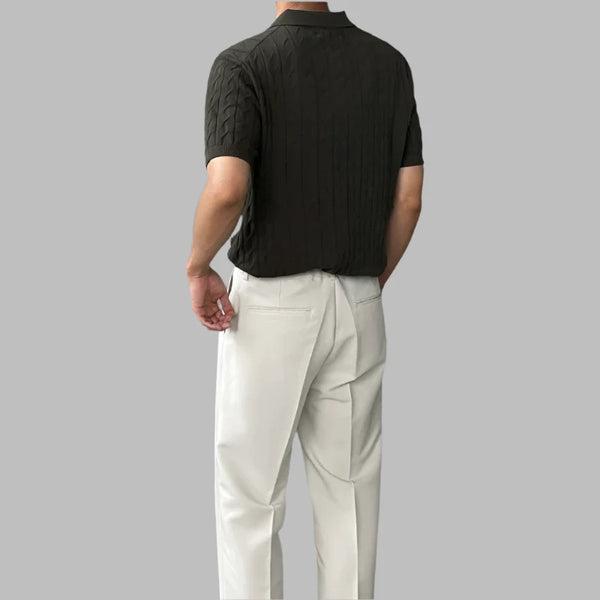 Heritage Soft-Touch Nostalgia Slim Fit Weekend Placket-Neck T-Shirt alternatif görünüm