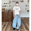 Durable Blue Heritage 2000s Bell Leg Utility Denim