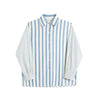 Satin Splice Stripe Fine Long Shirt