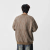 Ribbed Henley Knit Pullover