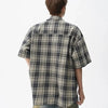 Mens Vintage Plaid Pocket Short Sleeve Top