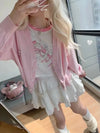 Sweet Pink Kawaii Designed Rabbit T-Shirt