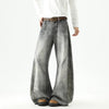 Durable Western 3D Print Bell-Leg Denim