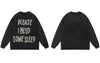 Baskılı Uzun Kollu Tişört, kombin görünüm — Navra Wear