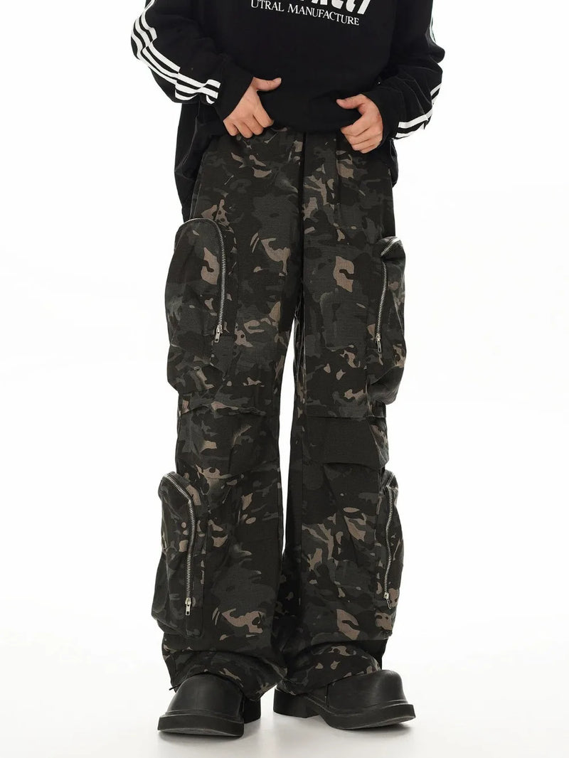 Tactical Multi-Pocket Camo Trousers