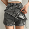 Asymmetric Rise Layered Skirt