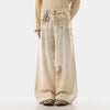 Western Style Double Waistband Dirty Dying Denim