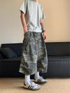 Heritage High-Rise Relaxed Camo Denim Shorts