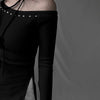 Rivet Skew Collar Dark-Craft Cyber T-Shirt
