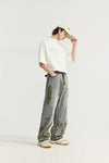 Hand-Painted Bell Leg High Street Denim