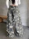 Camo Destroyed Easy Cut Boyfriend Denim