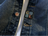 Embroidered Fold-Down Collar Relaxed Denim Jacket