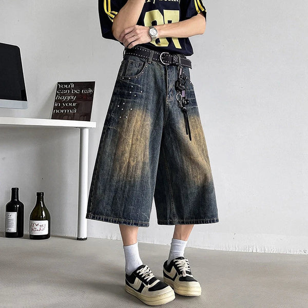 Trend-Ready Original Ombre Rinse Denim Shorts alternatif görünüm