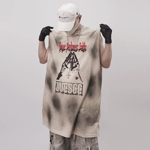 Now-Style Faded Era Sleeve Less Tank T-Shirt