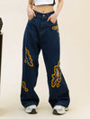 Womens Classic Flame Relaxed Torn Denim
