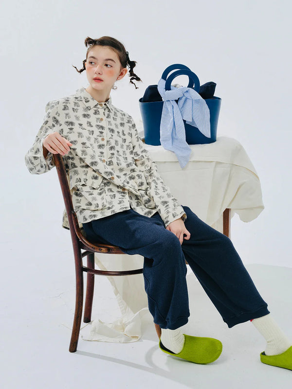 Bright Toon Print Long Sleeve Top alternatif görünüm