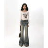 Women's Wide Neck Flutter-Print T-Shirt