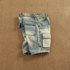 Blown Out Cargo Denim Shorts
