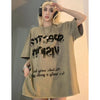 Durable Laid-Back Heritage Letter Print Cotton T-Shirt