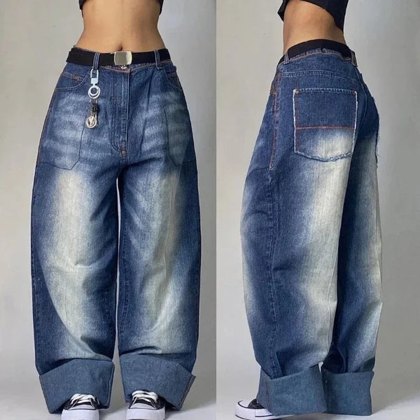 Rinse Relaxed High-Rise Wide Denim alternatif görünüm